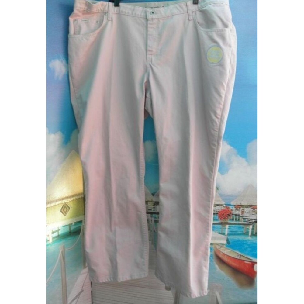 NEW RIDERS LEE, FADED LIGHT PINK PANTS, STRETCH NO GAP WAISTBAND  PLUS SIZE 24W